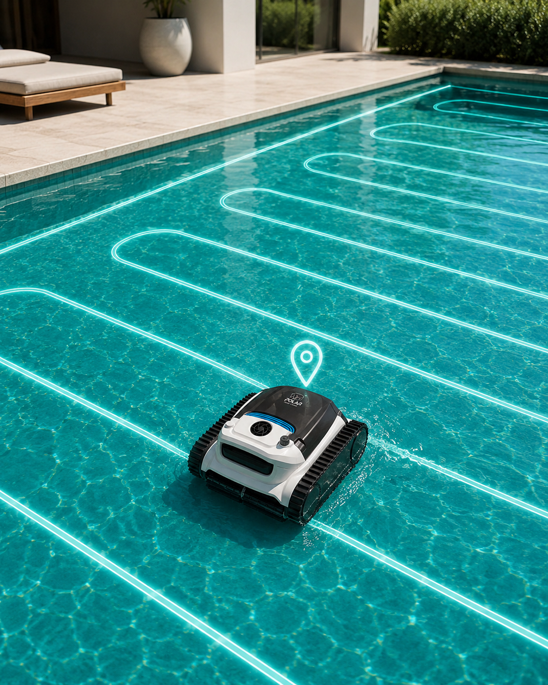 Smart route planning in a swimming pool